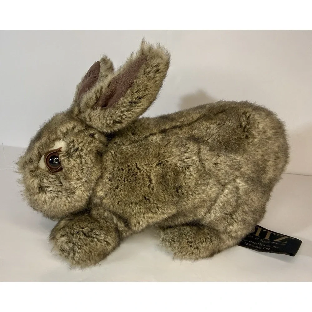 Ditz Designs Brown Bunny Rabbit Plush The Hen House Realistic Stuffed Animal 16